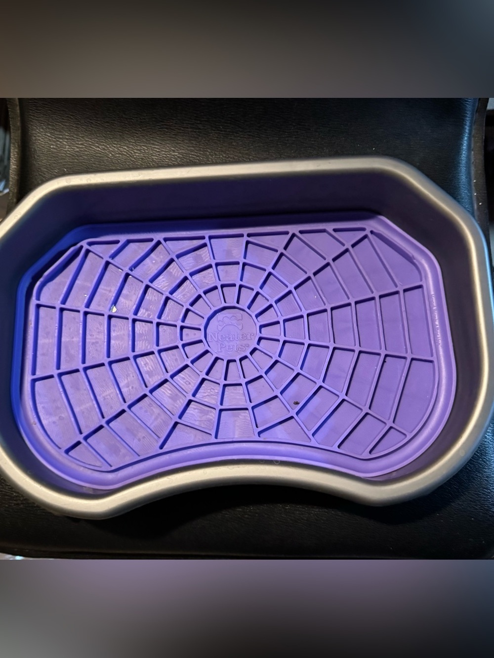 Purple Silicone Neater Feeder Dog Bowl Holder